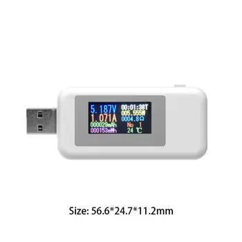 Izdržljiva Mjerač napona 10 u 1 Digitalni Zaslon USB-Tester dc Indikator punjača s opskrbnog napona Kapacitet baterije