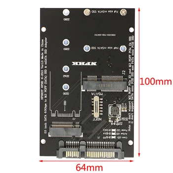 M. 2 NGFF MSATA SSD na SATA 3,0 Adapter 2 u 1 Kartica Pretvarač za prijenosna RAČUNALA USB 3.0 do 2,5 SATA Karta čitanja tvrdog diska