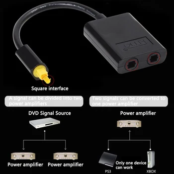 Digitalni Spdif Optički Audio Razdjelnik 2-Stazni Razdjelnik Adapter Kabel Toslink