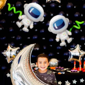 College astronauta Baloni 4D globus Folije Helij Zemlja svemir Tema Sretan Rođendan Dekor Dječje Igračke za dječake Raketni loptu